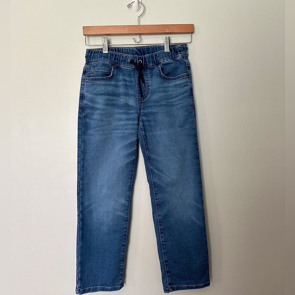 Never Worn! Cat and Jack Boys Straight Leg Jeans with Drawstring Waist size 10